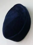 African Traditional Navy Blue velvet ceremonial hat