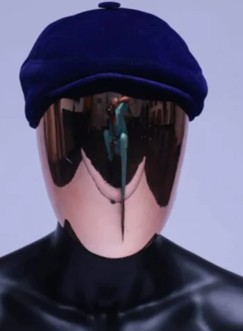 A Navy Blue Velvet Kangol Cap